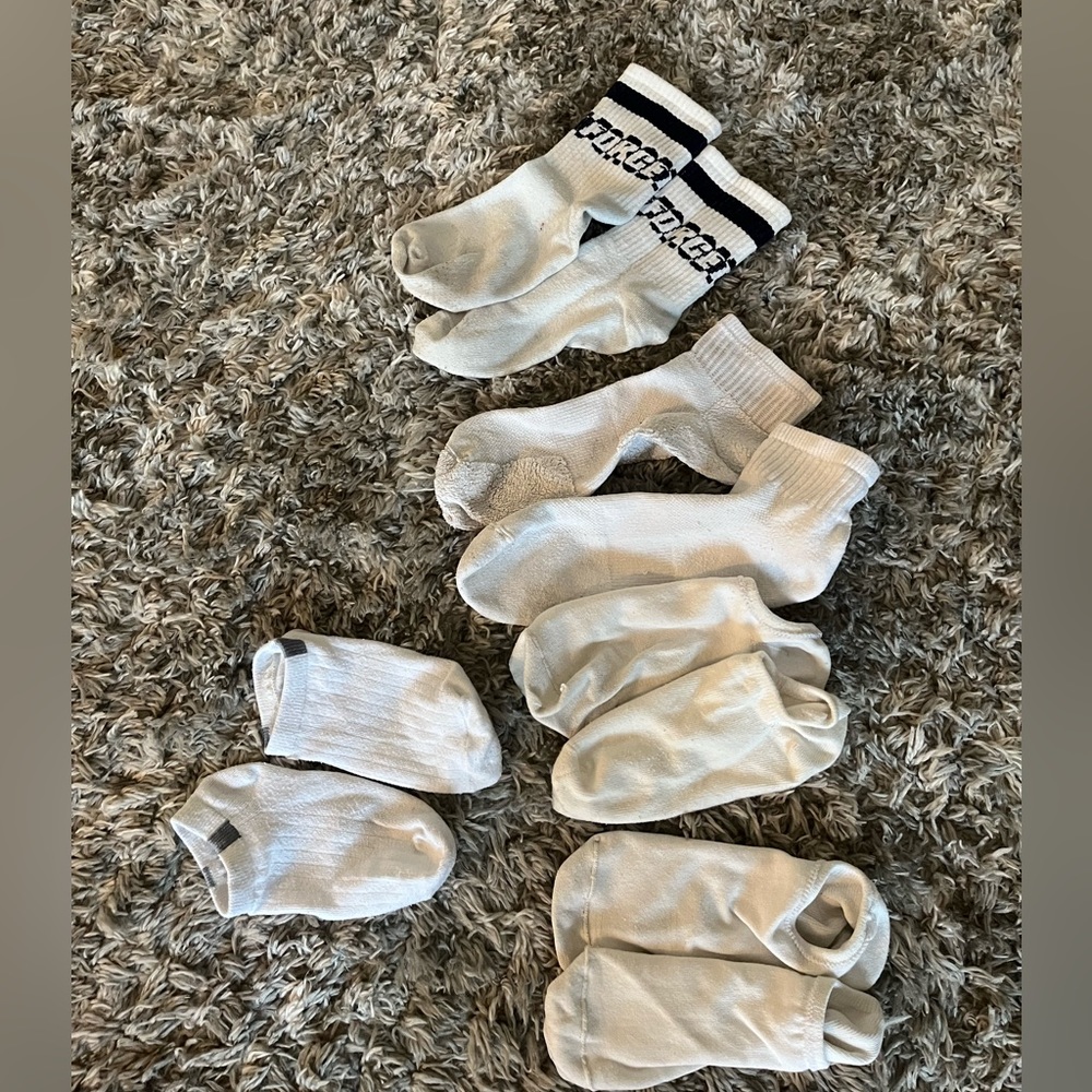 cotton gym white socks